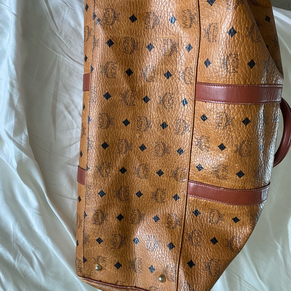 MCM Cognac Vasetos Travel Bag with Iconic Monogram - Picture 3 of 10